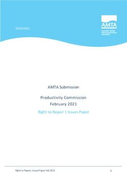 AMTA Submission Productivity Commission February 2021 Right to Repair | Issues Paper 26/02/2021