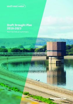 Draft Drought Plan 2018-2023 - Non technical summary - South East Water Corporate