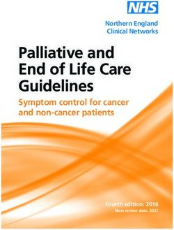 Palliative and End of Life Care Guidelines - Symptom control for cancer and non-cancer patients