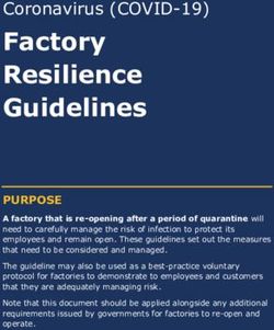 Factory Resilience Guidelines - Coronavirus (COVID-19) - Reassurance Network