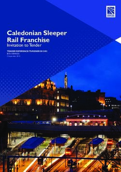 Caledonian Sleeper Rail Franchise - Invitation to Tender TENDER REFERENCE: TS/RD/SER/2013/02 B/5110994/26 - The Scottish ...