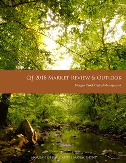 Q1 2018 Market Review & Outlook - Morgan Creek Capital Management - MORGAN CREEK CAPITAL MANAGEMENT