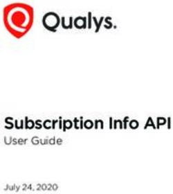Subscription Info API - User Guide July 24, 2020