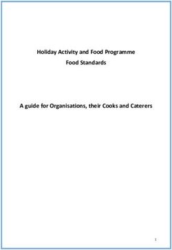 Holiday Activity and Food Programme Food Standards A guide for Organisations, their Cooks and Caterers