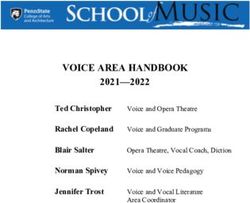 VOICE AREA HANDBOOK 2021-2022 - Ted Christopher Rachel Copeland Blair Salter Norman Spivey Jennifer Trost - The Penn State ...
