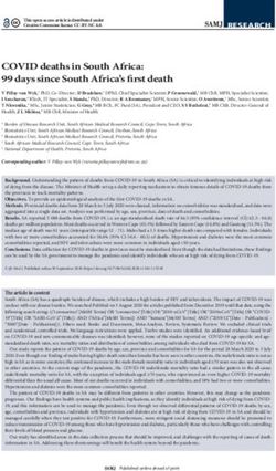 COVID deaths in South Africa: 99 days since South Africa's first death - South African Medical Journal
