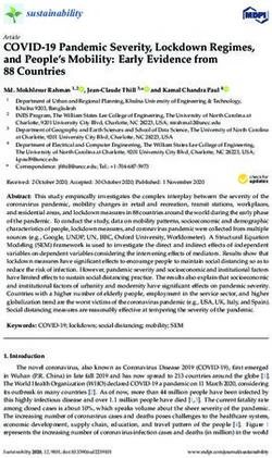 COVID-19 Pandemic Severity, Lockdown Regimes, and People's Mobility: Early Evidence from 88 Countries - MDPI