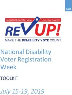 National Disability Voter Registration Week - July 15-19, 2019 TOOLKIT - American ...