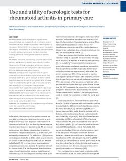 Use and utility of serologic tests for rheumatoid arthritis in primary care