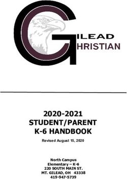 STUDENT/PARENT K-6 HANDBOOK - 2020-2021 220 SOUTH MAIN ST. MT. GILEAD, OH 43338 North Campus Elementary - K-6 - Gilead ...