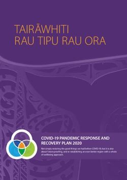 TAIRĀWHITI RAU TIPU RAU ORA - COVID-19 PANDEMIC RESPONSE AND RECOVERY PLAN 2020 Not simply restoring the good things we had before COVID-19, but ...
