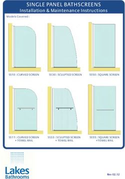 SINGLE PANEL BATHSCREENS - Installation & Maintenance Instructions - QS Supplies