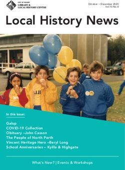 Galup COVID-19 Collection Obituary -John Casson The People of North Perth Vincent Heritage Hero -Beryl Long School Anniversaries - Kyilla & ...