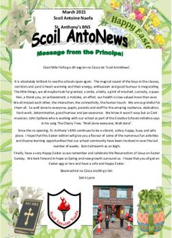 March 2021 Scoil Antoine Naofa St. Anthony's BNS