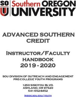 ADVANCED SOUTHERN CREDIT - Instructor/Faculty handbook 2019 2020 - Inside SOU