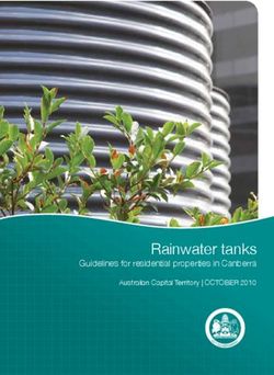 Rainwater tanks Guidelines for residential properties in Canberra - Australian Capital Territory | OCTOBER 2010