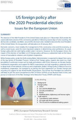 US foreign policy after the 2020 Presidential election