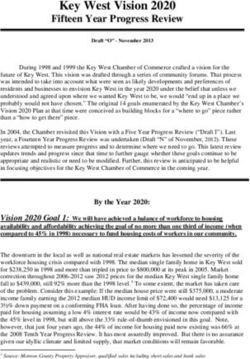 Key West Vision 2020 Fifteen Year Progress Review - Key West Chamber