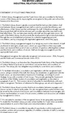 THE BRITISH LIBRARY INDUSTRIAL RELATIONS FRAMEWORK