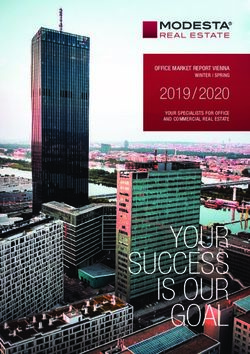 YOUR SUCCESS IS OUR GOAL - 2019 / 2020 OFFICE MARKET REPORT VIENNA WINTER | SPRING - Modesta Real Estate