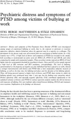 Psychiatric distress and symptoms of PTSD among victims of bullying at work