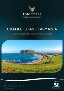 CRADLE COAST TASMANIA - WHERE INVESTORS LOCATE FOR SUCCESS - Office of the Coordinator-General www.cg.tas.gov.au - Gateway of ...