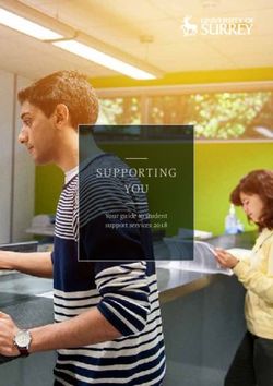 SU PPORT I NG YOU Your guide to student support services 2018 - University of Surrey