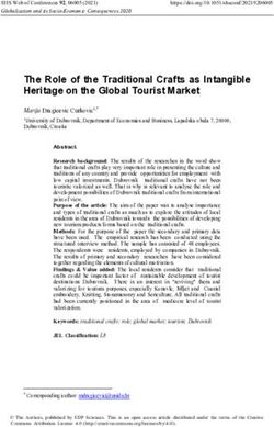 The Role of the Traditional Crafts as Intangible Heritage on the Global Tourist Market - SHS Web of Conferences