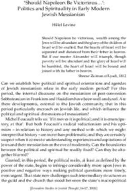 Should Napoleon Be Victorious ': Politics and Spirituality in Early Modern Jewish Messianism
