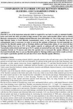 COMPARISON OF FLUORIDE UPTAKE BETWEEN MORINGA OLEIFERA AND TAMARINDUS INDICA