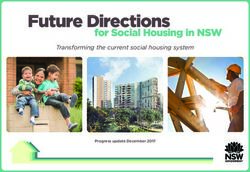 Transforming the current social housing system - Progress update December 2017 - Future Directions for ...