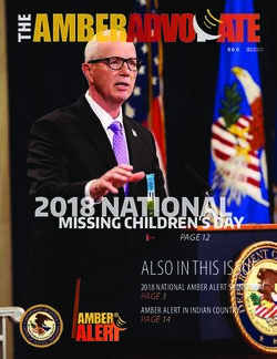 AMBER - ALSO IN THIS ISSUE: 2018 NATIONAL AMBER ALERT SYMPOSIUM