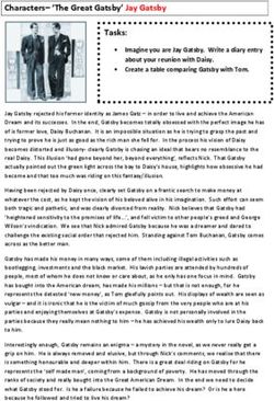 Characters- 'The Great Gatsby' Jay Gatsby