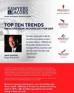 TOP TEN TRENDS IMPACTING BANK TECHNOLOGY FOR 2019