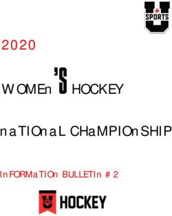 WOMEN HOCKEY 2020 - INFORMATION BULLETIN #2 - U SPORTS