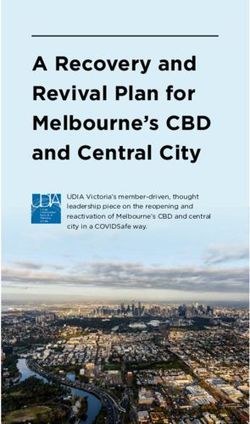 A Recovery and Revival Plan for Melbourne's CBD and Central City - UDIA Victoria's member-driven, thought leadership piece on the reopening and ...