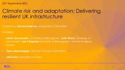 Climate risk and adaptation: Delivering resilient UK infrastructure