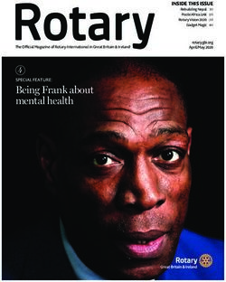 Being Frank about mental health - 4 SPECIAL FEATURE: Rotary in Great Britain and ...