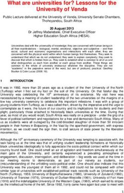 What are universities for? Lessons for the University of Venda