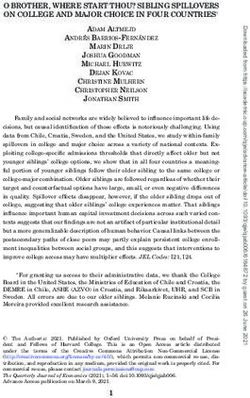 O BROTHER, WHERE START THOU? SIBLING SPILLOVERS ON COLLEGE AND MAJOR CHOICE IN FOUR COUNTRIES