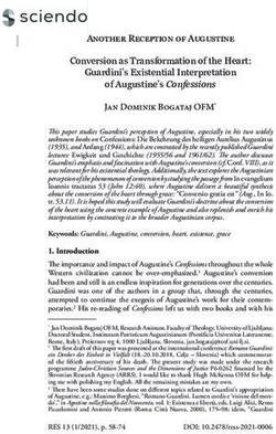 OFM* - Conversion as Transformation of the Heart: Guardini's Existential Interpretation of Augustine's Confessions - Sciendo