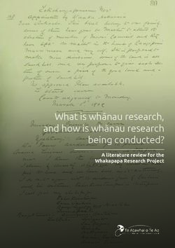 What is whānau research, and how is whānau research being conducted? - A literature review for the Whakapapa Research Project