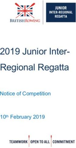 2019 Junior Inter-Regional Regatta - Notice of Competition 10th February 2019 - British Rowing
