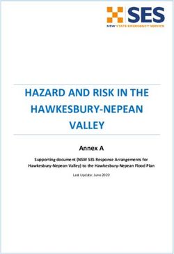 HAZARD AND RISK IN THE HAWKESBURY-NEPEAN VALLEY - Annex A Supporting document NSW SES Response Arrangements for - Emergency NSW
