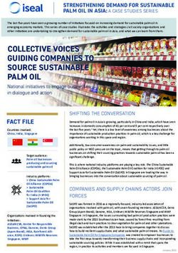 COLLECTIVE VOICES GUIDING COMPANIES TO SOURCE SUSTAINABLE PALM OIL
