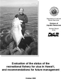 Evaluation of the status of the recreational fishery for ulua in Hawai'i, and recommendations for future management - Division of Aquatic ...