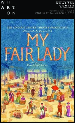 THE LINCOLN CENTER THEATER PRODUCTION - FEBRUARY 26 - MARCH 1, 2020