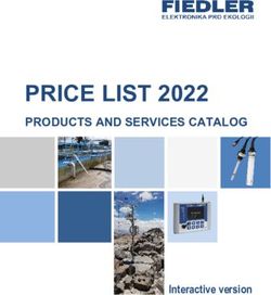 PRICE LIST 2022 PRODUCTS AND SERVICES CATALOG - Interactive version - FIEDLER