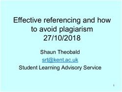 Effective referencing and how to avoid plagiarism 27/10/2018 - Shaun Theobald Student Learning Advisory Service