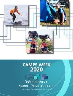 2020 CAMPS WEEK Every Student, Every Opportunity, Success for All - Wodonga Middle Years College